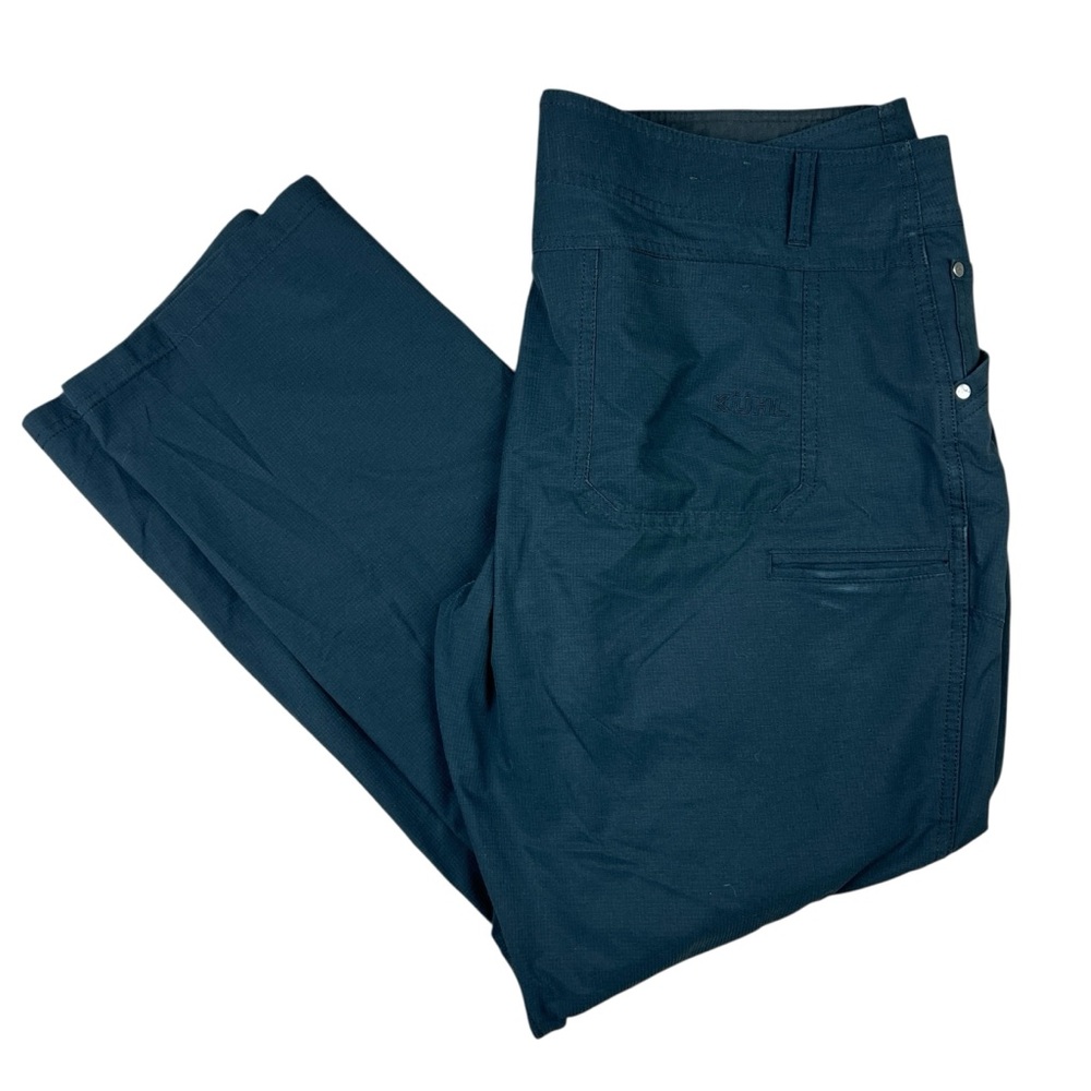Kuhl Silencr Pants Men's 38 X 30 Ripstop Articulated Snap Hiking Outdoor Black